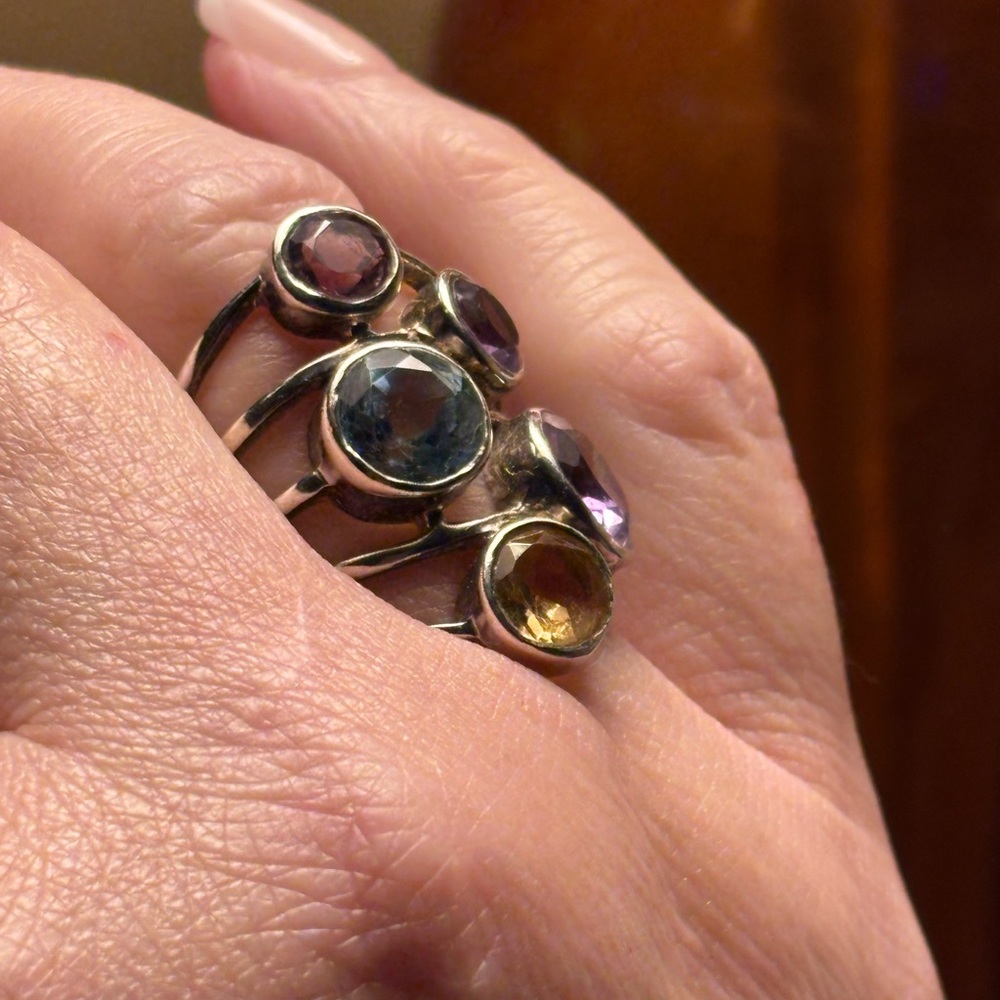 Multi-Gemstone Sterling Ring Nfs - image 5